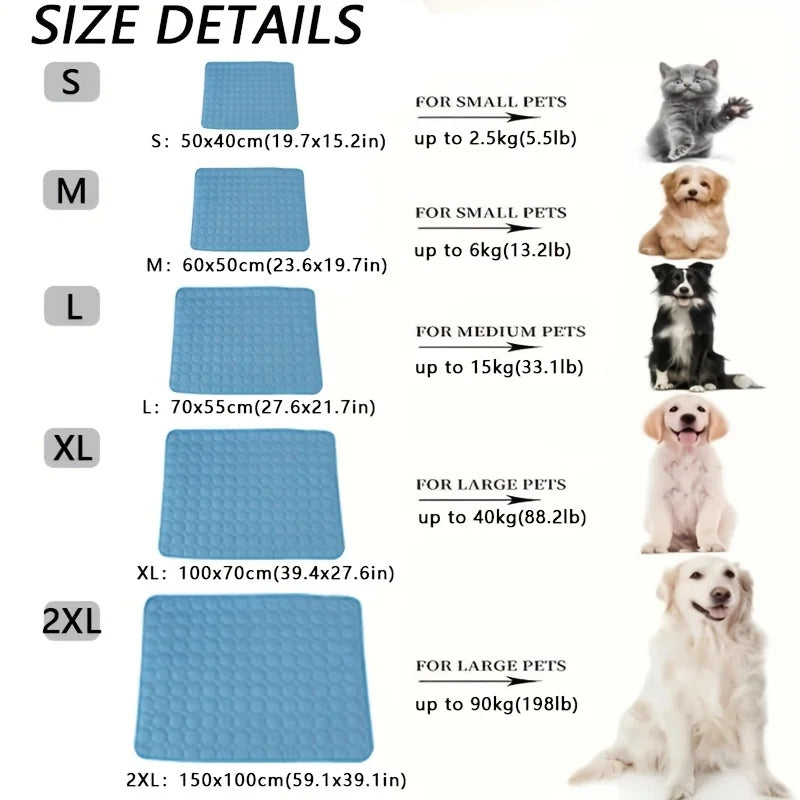 Hund Kühlmatte Sommer Haustier Kaltes Bett Extra Groß Für Kleine Große Hunde Haustier Zubehör Katze Langlebige Decke Sofa Katze Eis Pad Decke