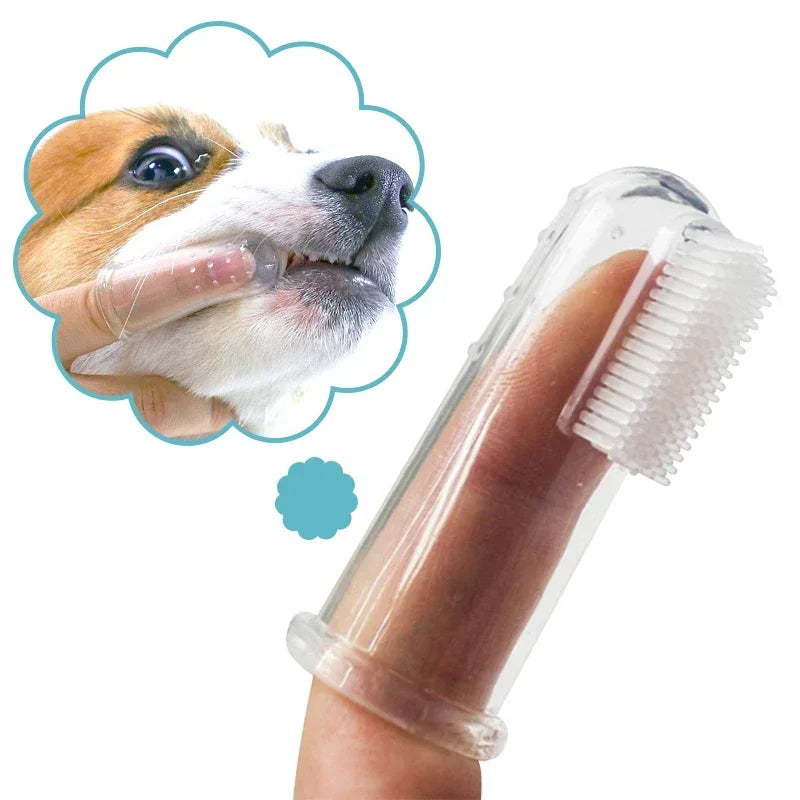 Superweiche Haustier-Finger-Zahnbürste, Teddy-Hundebürste, Mundgeruch, Zahnstein, Zahnpflege-Werkzeug, Hund, Katze, Reinigung, Silicagel, Heimtierbedarf