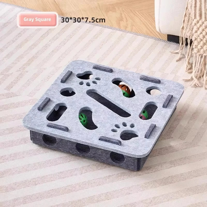 Katze Puzzle Spielzeug Filz Puzzle Box Katze Übung Spielzeug Mit Ball Indoor Sport Unterhaltung Jagd Katze Spielzeug Für Indoor Katzen