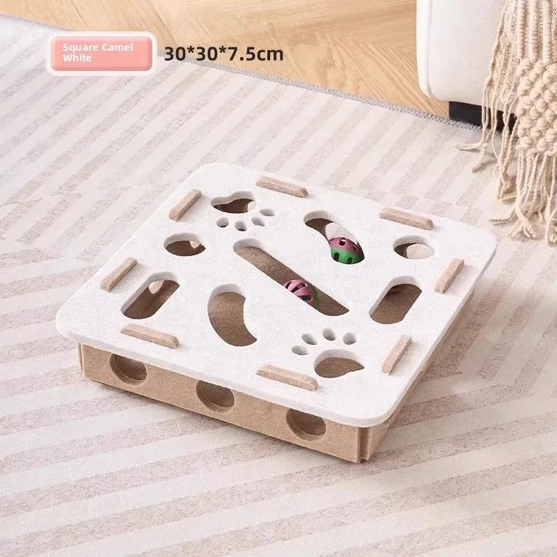 Katze Puzzle Spielzeug Filz Puzzle Box Katze Übung Spielzeug Mit Ball Indoor Sport Unterhaltung Jagd Katze Spielzeug Für Indoor Katzen