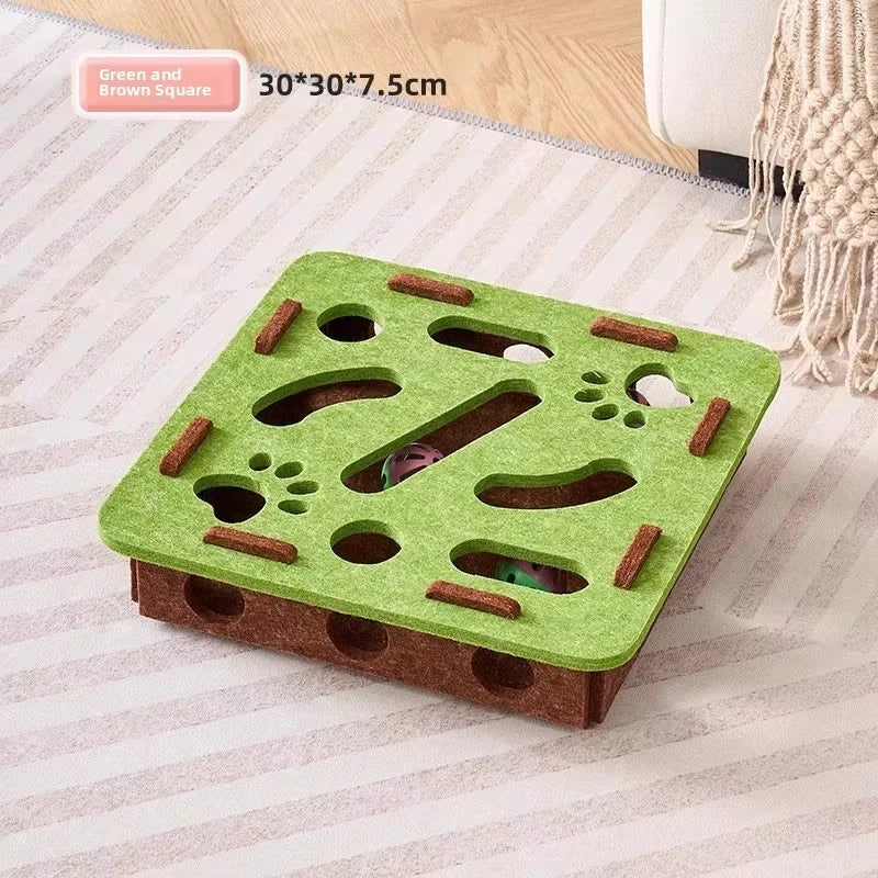 Katze Puzzle Spielzeug Filz Puzzle Box Katze Übung Spielzeug Mit Ball Indoor Sport Unterhaltung Jagd Katze Spielzeug Für Indoor Katzen