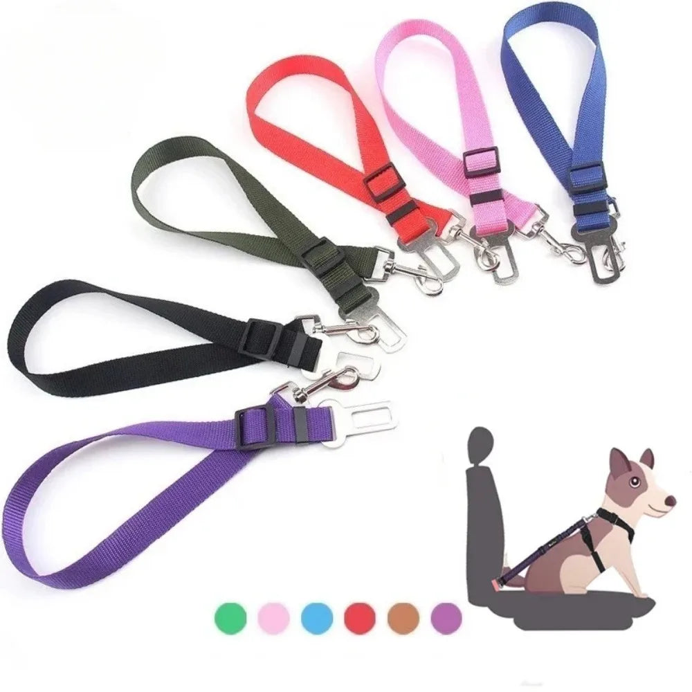 Einstellbare Haustier Katze Hund Auto Sitz Gürtel Haustier Sitz Fahrzeug Hundegeschirr Blei Clip Sicherheitshebel Traktion Hundehalsbänder Hunde Zubehör
