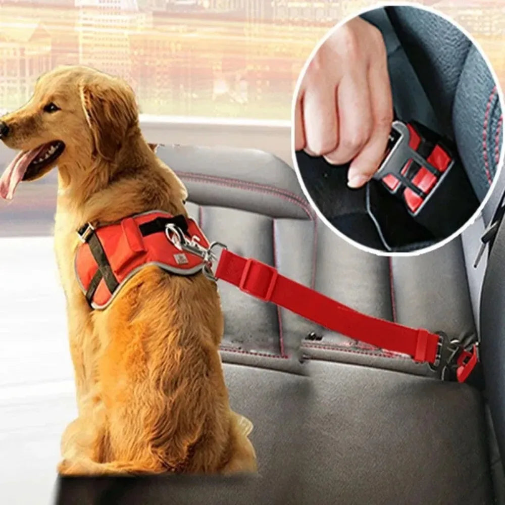 Einstellbare Haustier Katze Hund Auto Sitz Gürtel Haustier Sitz Fahrzeug Hundegeschirr Blei Clip Sicherheitshebel Traktion Hundehalsbänder Hunde Zubehör